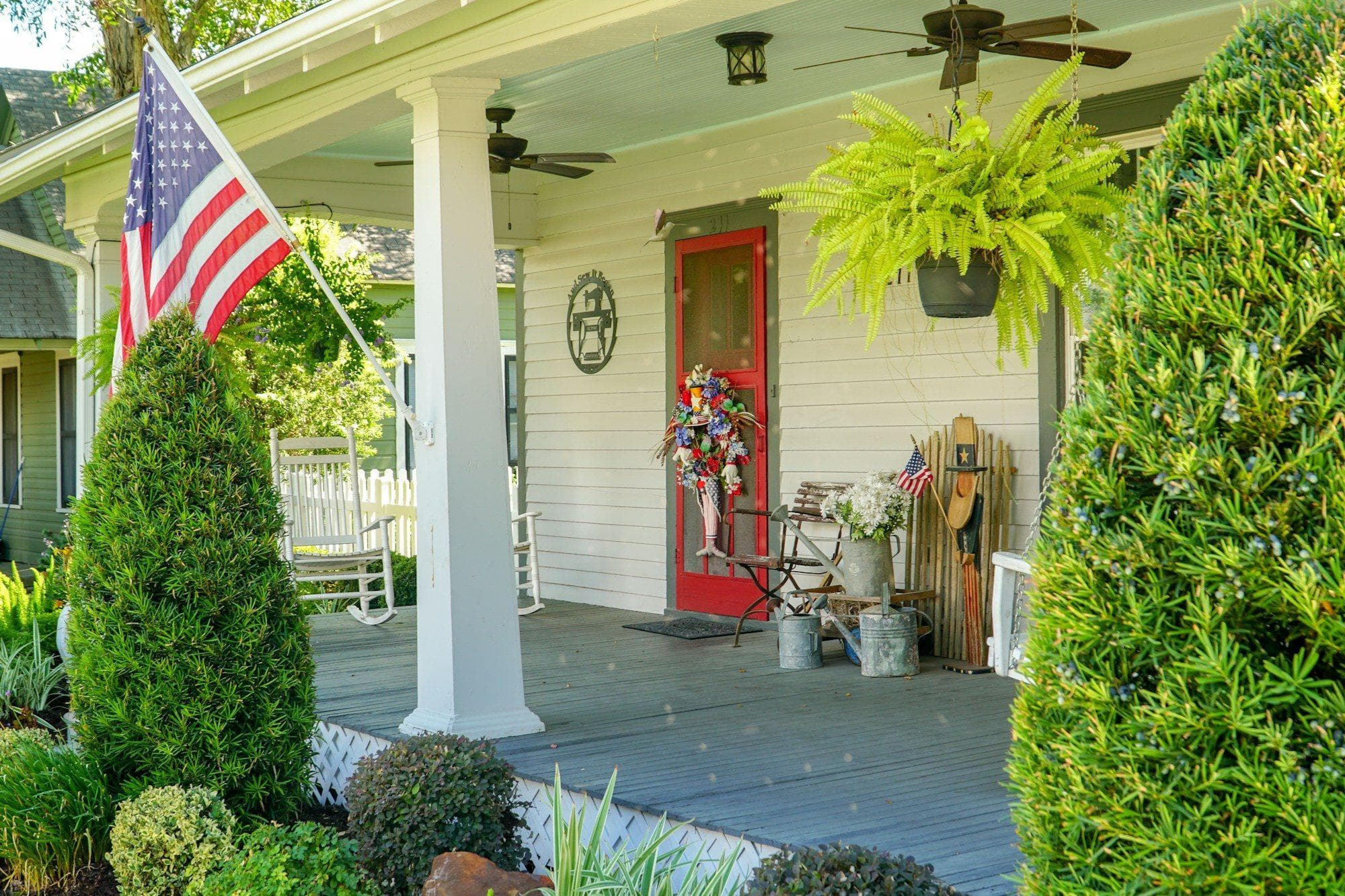 Front porch of a New Jersey home